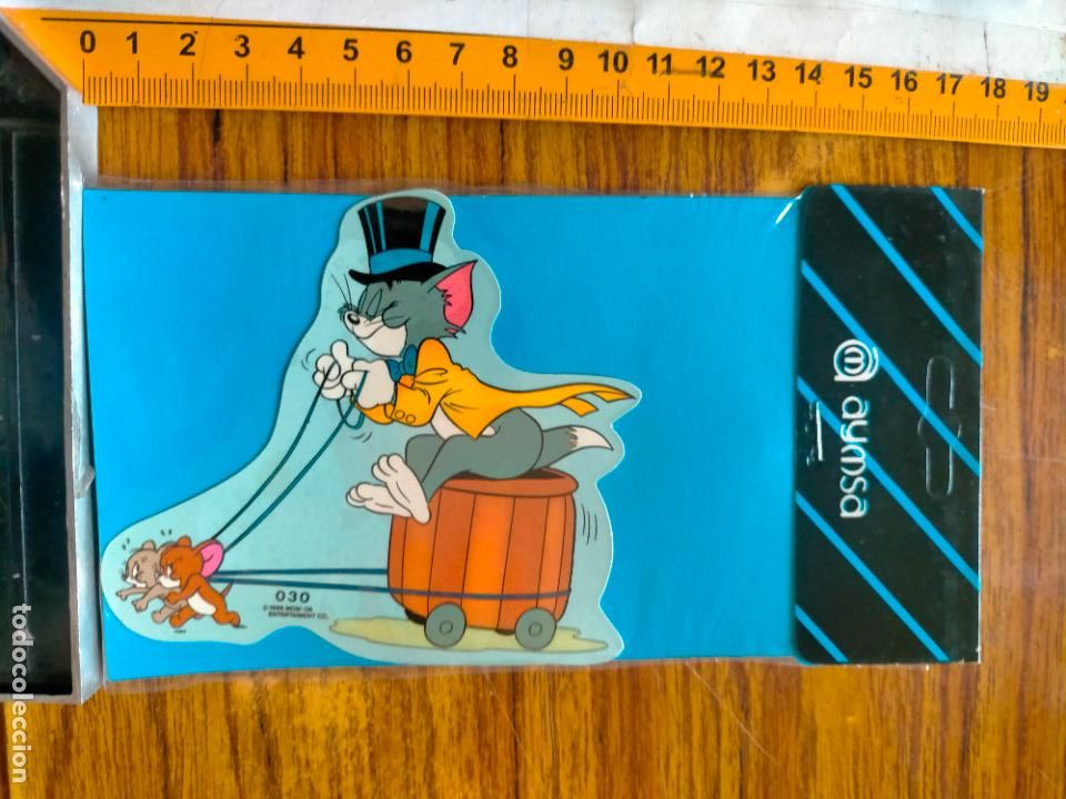 Sammlung von Aufklebern: PEGATINA EN BLISTER ADHESIVOS PVC DE TOM Y JERRY. MARCA AYMSA. A&Ntilde;O 1986 MGM WALT DISNEY