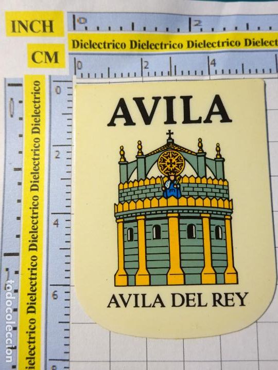 Autocolantes de cole&ccedil;&atilde;o: PEGATINA DE TURISMO HER&Aacute;LDICA. ESCUDO HER&Aacute;LDICO. &Aacute;VILA. DOBLE CARA. 6