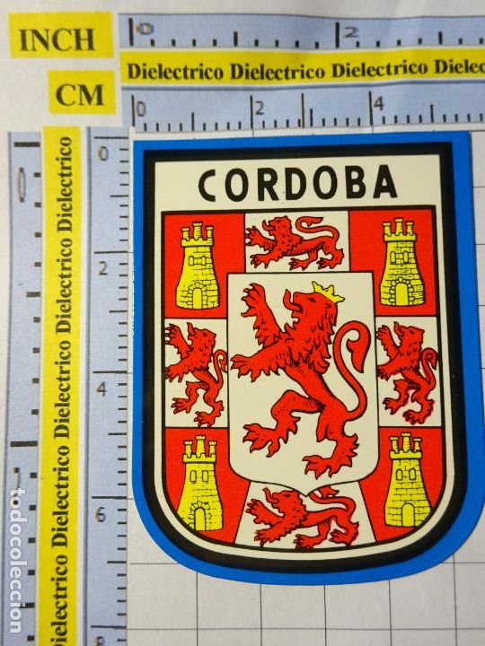 Collection stickers: PEGATINA DE TURISMO HER&Aacute;LDICA. ESCUDO HER&Aacute;LDICO. C&Oacute;RDOBA. DOBLE CARA. 12