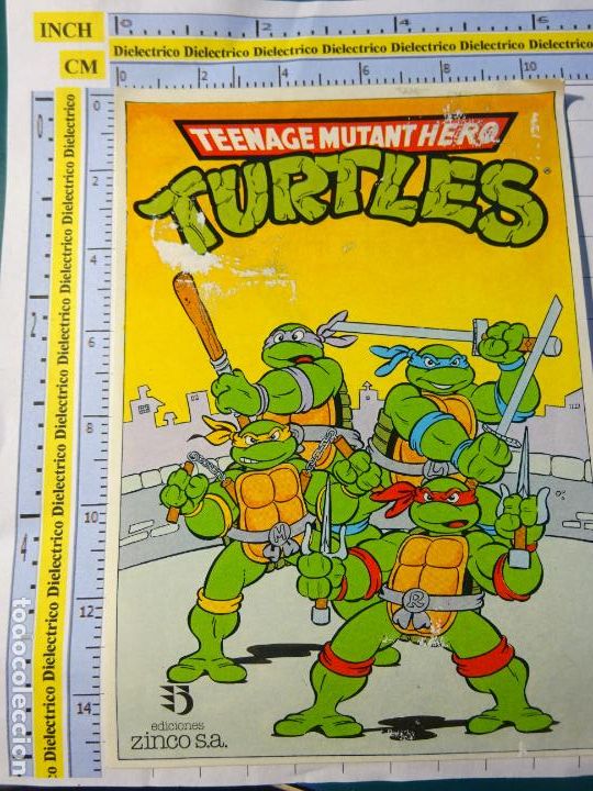 Sammlung von Aufklebern: PEGATINA DE COMICS TEBEOS DIBUJOS ANIMADOS. TORTUGAS NINGA. TENNAGE MUTANT HERO TURTLES. ZINCO. 151