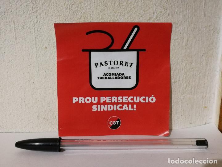 Pegatinas de colecci&oacute;n: PEGATINA ORIGINAL - BASTA PERSECUCION SINDICAL - CGT - POLITICA - CATALU&Ntilde;A - PASTORET