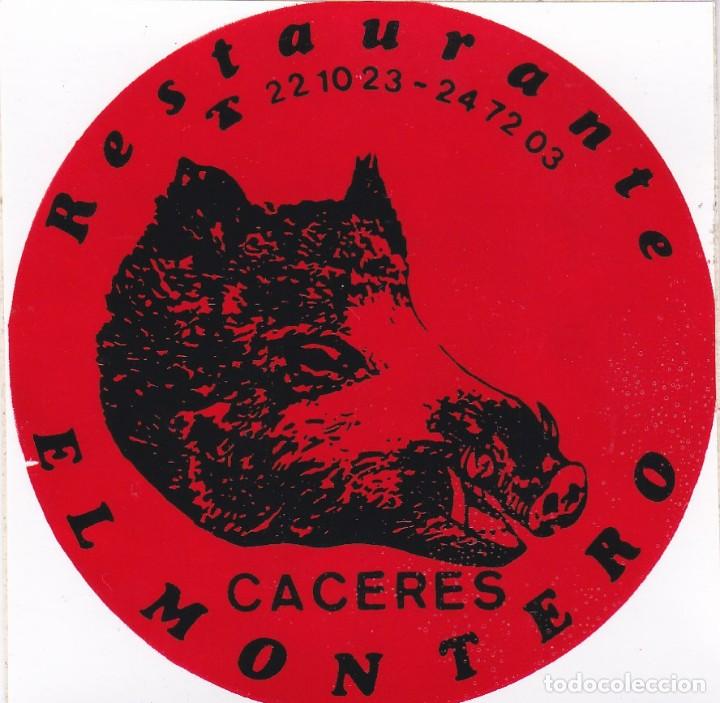Sammlung von Aufklebern: PEGATINA RESTAURANTE EL MONTERO (CACERES)