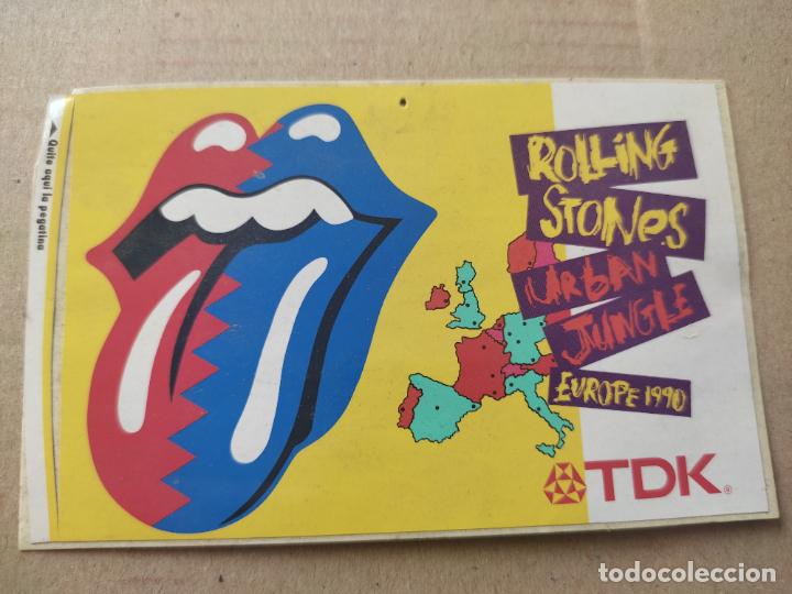 Pegatinas de colecci&oacute;n: ROLLING STONES GIRA URBAN JUNGLE EUROPE 1990 PROMOCIONAL CASSETTE TDK ADHESIVO 9, 5 X 6,5 CM