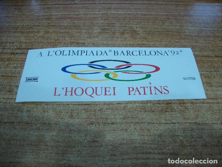Pegatinas de colecci&oacute;n: PEGATINA L'HOQUEI PATINS BARCELONA 92