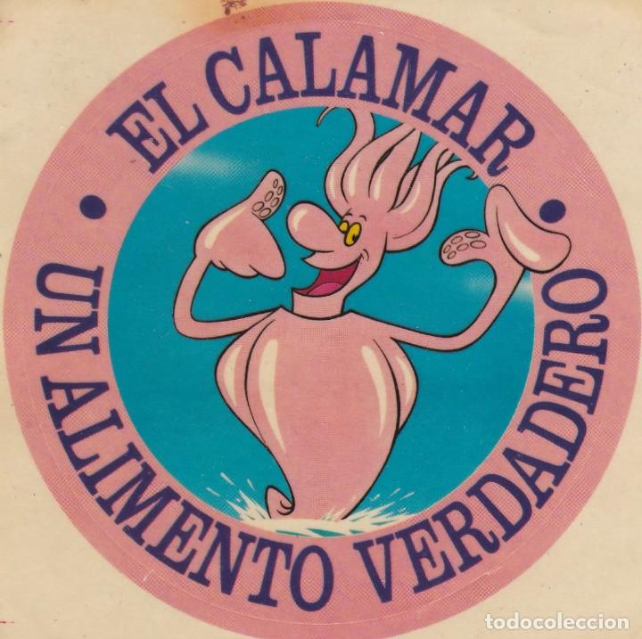 Pegatinas de colecci&oacute;n: PEGATINA EL CALAMAR. UN ALIMENTO VERDADERO