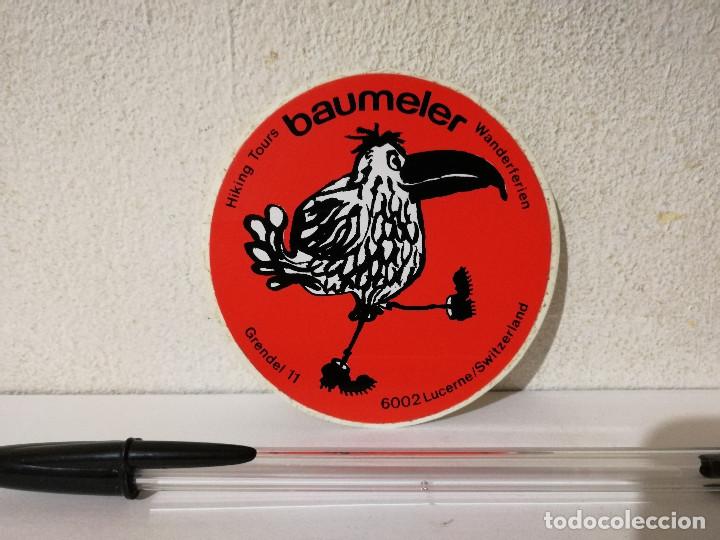 Pegatinas de colecci&oacute;n: PEGATINA ORIGINAL - BAUMELER WANDERFERIEN - CAJITA - SUIZA