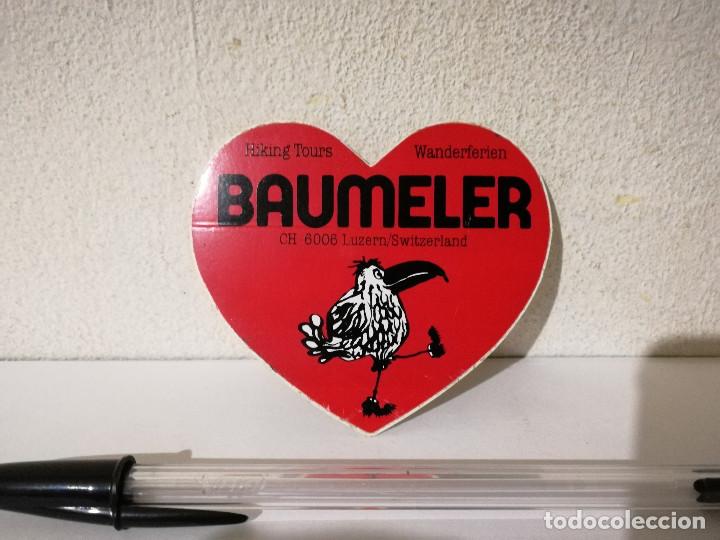 Pegatinas de colecci&oacute;n: PEGATINA ORIGINAL - BAUMELER WANDERFERIEN - CAJITA - SUIZA