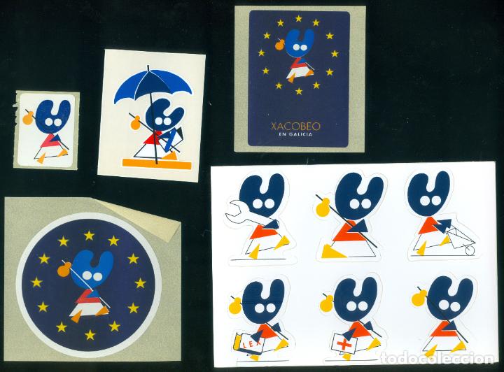 Pegatinas de colecci&oacute;n: MASCOTA PEREGRIN. XUNTA DE GALICIA. CAMINO DE SANTIAGO. XACOBEO 1993 PEGATINAS