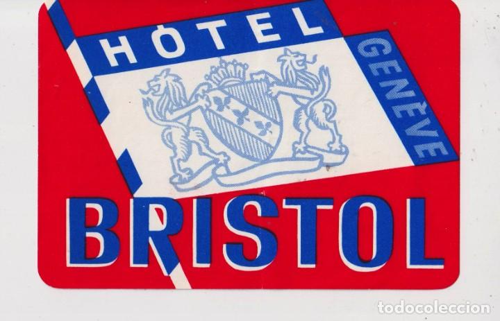 Pegatinas de colecci&oacute;n: PEGATINAS DE HOTEL BRISTOL GEN&Eacute;VE
