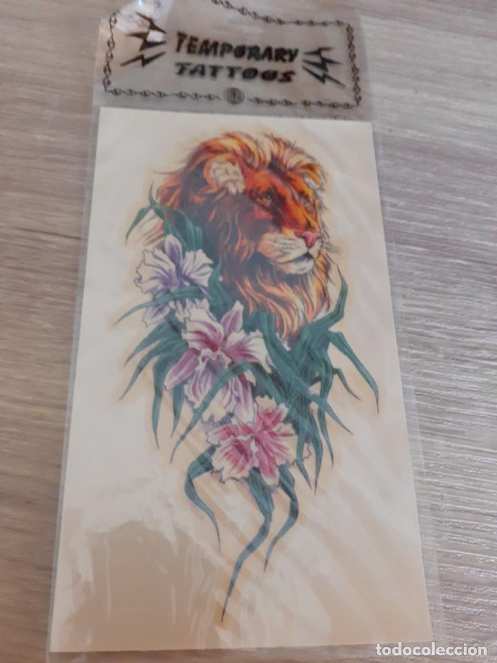 Pegatinas de colecci&oacute;n: tatuaje temporal de leon en su blister - Foto 1