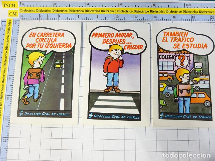 Sammlung von Aufklebern: 3 PEGATINAS. DIRECCI&Oacute;N GENERAL DE TR&Aacute;FICO. DGT. EDUCACI&Oacute;N VIAL. 183