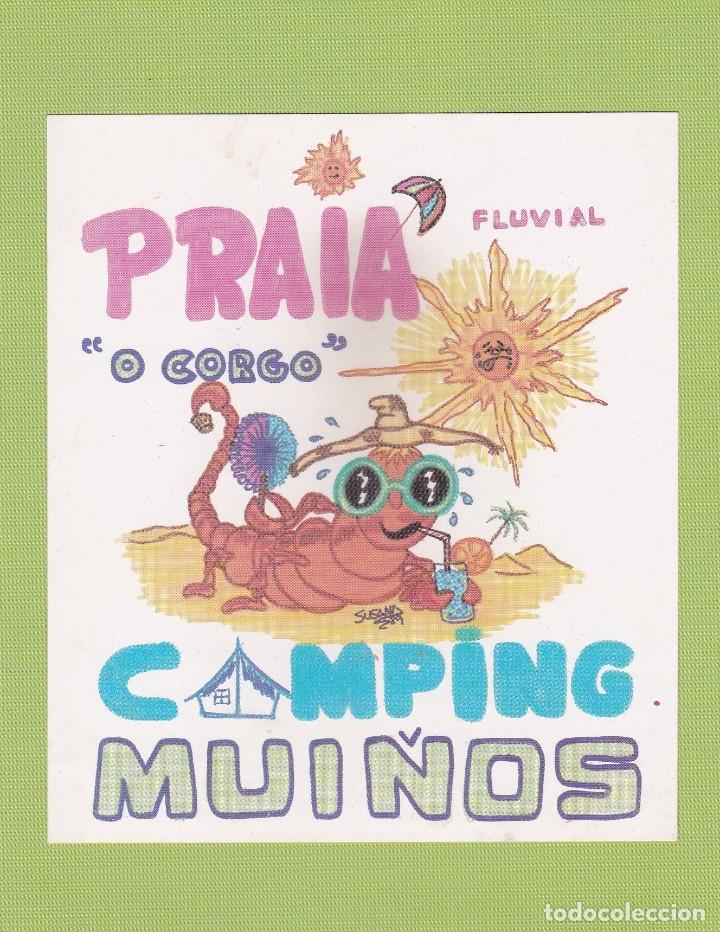 Pegatinas de colecci&oacute;n: PEGATINA PRAIA FLUVIAL &rdquo;O CORGO&rdquo;. CAMPING. MUI&Ntilde;OS (OURENSE)