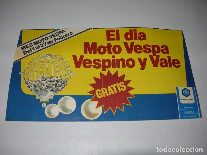 Pegatinas de colecci&oacute;n: ANTIGUA PEGATINA / ADHESIVO EL D&Iacute;A MOTO VESPA VESPINO Y VALE - VESPA GILERA BIANCHI -