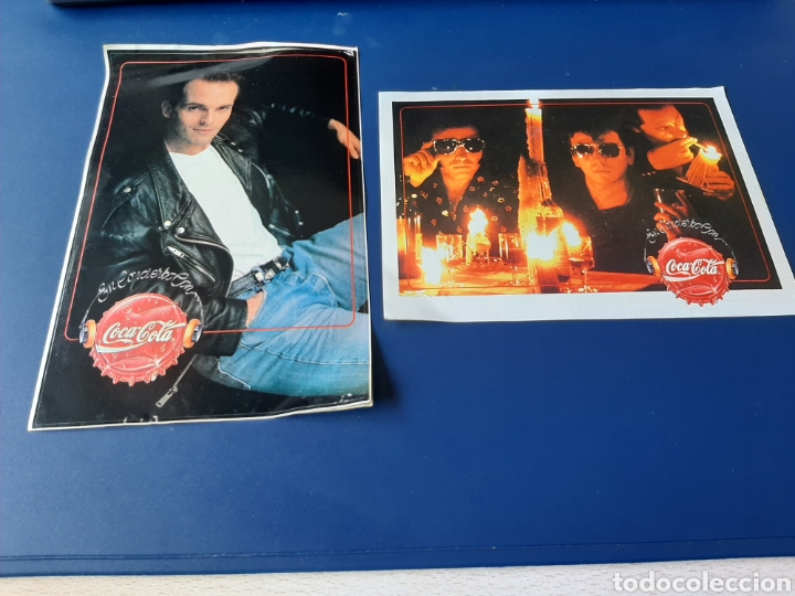 Sammlung von Aufklebern: Lote 2 pegatinas Miguel Bose Gabinete Caligari Coca Cola COMPRA MINIMA 5&euro;