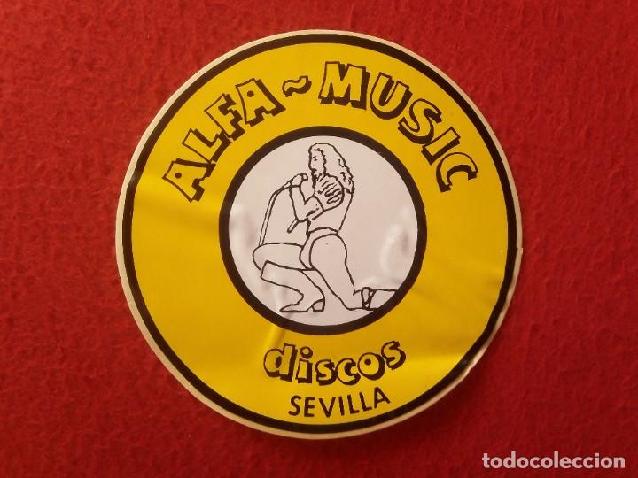 Adesivi di collezione: ANTIGUA PEGATINA STICKER ADHESIVO AUTOCOLLANT ALFA - MUSIC DISCOS SEVILLA M&Uacute;SICA SEVILLE SPAIN VER..