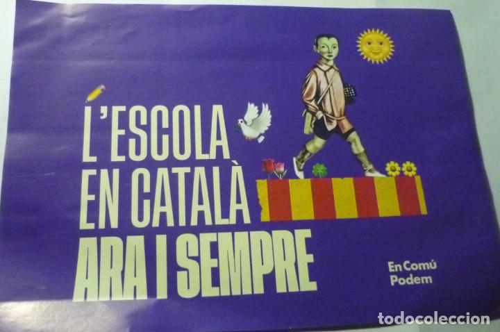 Pegatinas de colecci&oacute;n: pegatina tama&ntilde;o cuartilla podemos catalan escuela en catalan ahora y siempre