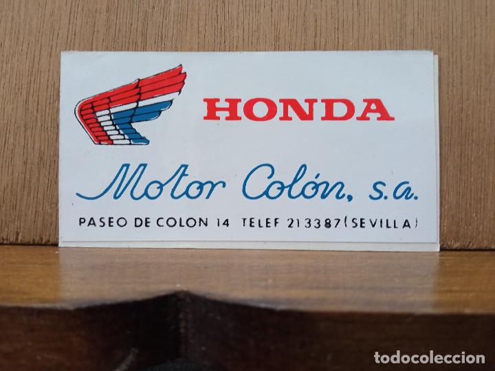 Pegatinas de colecci&oacute;n: Motor col&oacute;n, s.a. Honda.