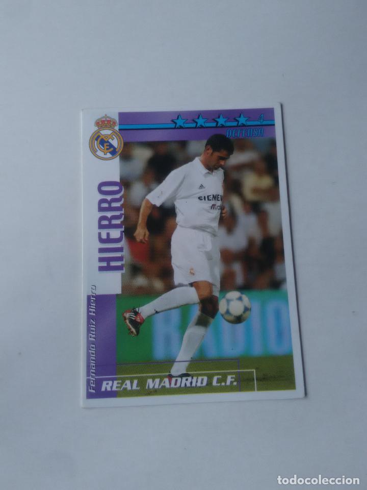 Adesivi di collezione: HIERRO REAL MADRID TARJETA CROMO LIGA FUTBOL MATCH TOTAL 2002-2003 02-03 MAGIC BOX