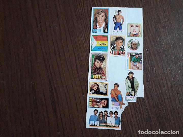 Pegatinas de colecci&oacute;n: lote de pegatinas de Super Pop, Ole Ole, George Michael, David Hasselhoff, Lorenzo Lamas... a&ntilde;os 90