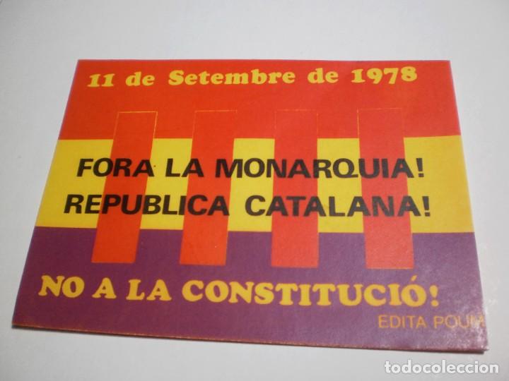Pegatinas de colecci&oacute;n: pegatina poum (partit obrer d'unificaci&oacute; marxista) 11 setembre 1978 (buen estado)