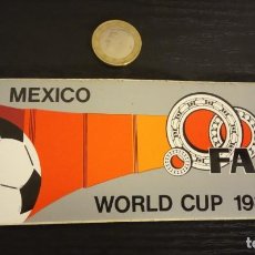 Pegatinas de colección: -PEGATINA FUTBOL FAG MUNDIAL MEXICO 86 WORLD CUP 1986. Lote 344684403