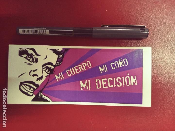 Pegatinas de colecci&oacute;n: Pegatina feminista. Mi cuerpo, mi co&ntilde;o, mi decisi&oacute;n