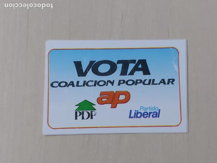 Adesivi di collezione: PEGATINA POLITICA - VOTA AP - PDP - COALICION POPULAR - 6 CM
