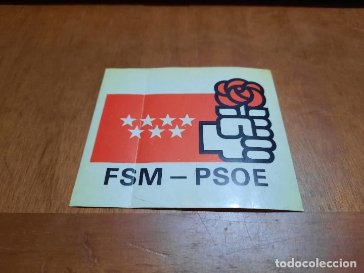 Pegatinas de colecci&oacute;n: FSM-PSOE. PEGATINA. BUEN ESTADO. PEGATINA POL&Iacute;TICA. DIFICIL DE CONSEGUIR