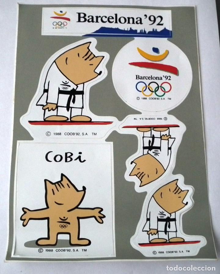 Pegatinas de colecci&oacute;n: HOJA PEGATINAS DE COBI - JUDO - DE LAS OLIMPIADAS DE BARCELONA 92 (OLYMPIC GAMES)