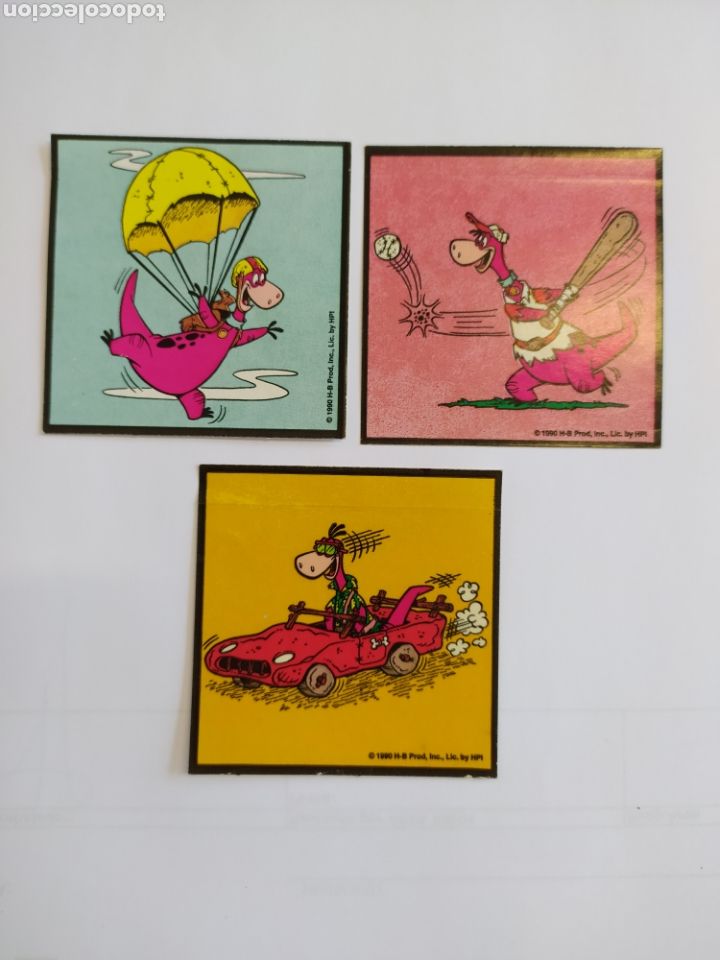 Pegatinas de colecci&oacute;n: pegatina Dino picapiedra - H-B prod. 1990 - 6x6cm