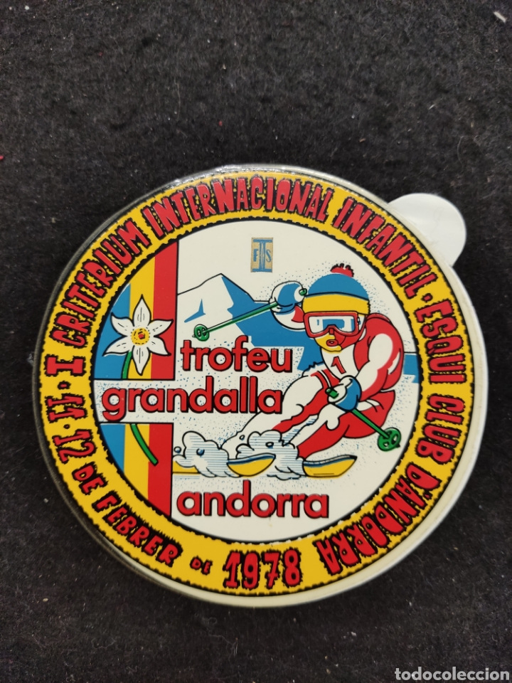 Pegatinas de colecci&oacute;n: Pegatina trofeo Grandalla Andorra esqu&iacute; 1978