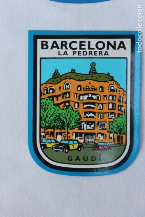 Pegatinas de colecci&oacute;n: PEGATINA BARCELONA LA PEDRERA GAUDI A&Ntilde;OS 70