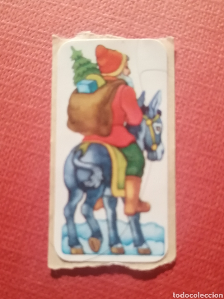 Pegatinas de colecci&oacute;n: PEGATINA PAPA NOEL EN BURRO. SIN DESPEGAR. EL ENVIO ESTA INCLUIDO.