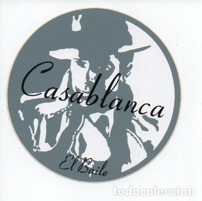 Pegatinas de colecci&oacute;n: ANTIGUA PEGATINA - ADHESIVO. CASABLANCA, EL BAILE. HUMPHREY BOGART. 8,8 CM.