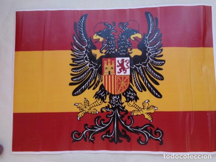 Pegatina bandera España Águila San Juan. Modelo 103