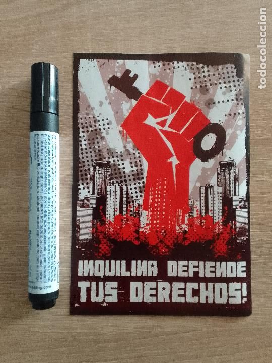 Pegatinas de colecci&oacute;n: Pegatina Inquilina defiende tus derechos