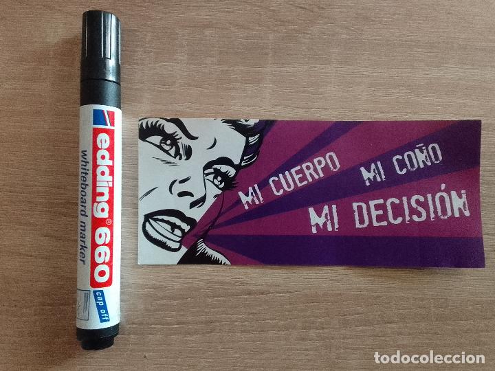 Pegatinas de colecci&oacute;n: Pegatina feminista. Mi cuerpo, mi co&ntilde;o, mi decisi&oacute;n