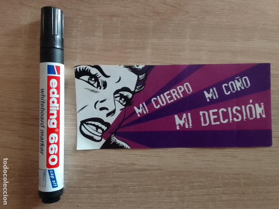 Pegatinas de colecci&oacute;n: Pegatina feminista. Mi cuerpo, mi co&ntilde;o, mi decisi&oacute;n