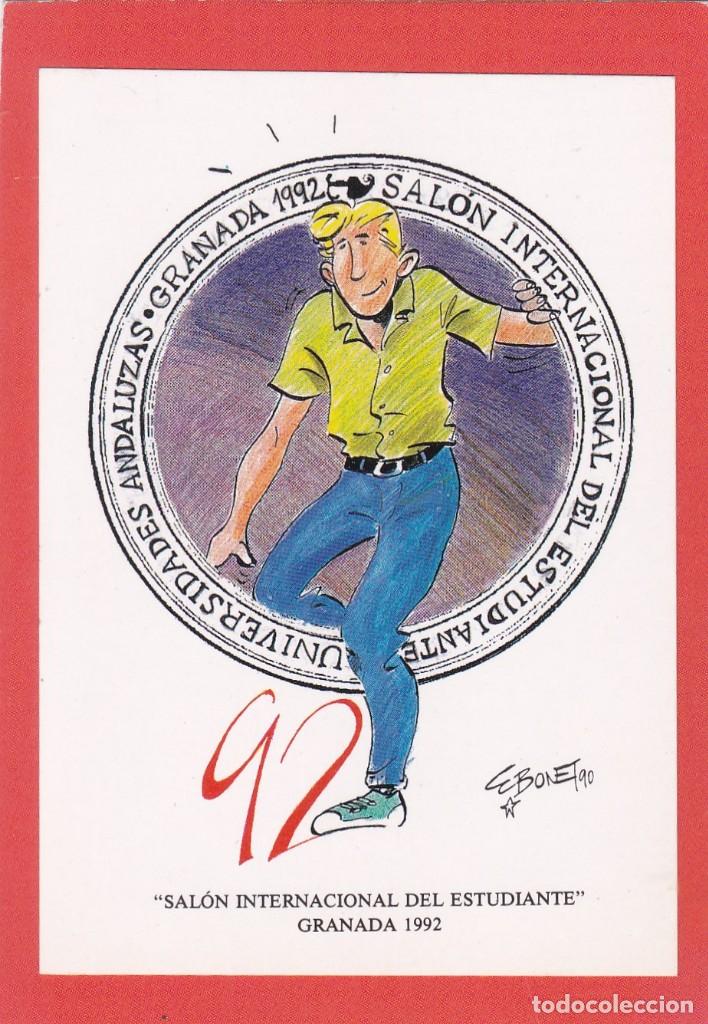 Pegatinas de colecci&oacute;n: PEGATINA SALON INTERNACIONAL DEL ESTUDIANTE. GRANADA 1992 - ILUSTRACION ENRIQUE BONET