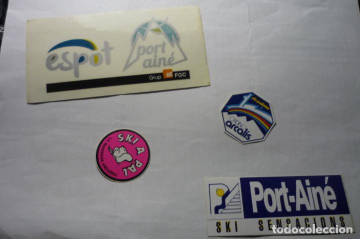 Pegatinas de colecci&oacute;n: LOTE PEGATINAS ESTACIONES ESQUI PORT AINE-PAL-ORDINO ARCALIS