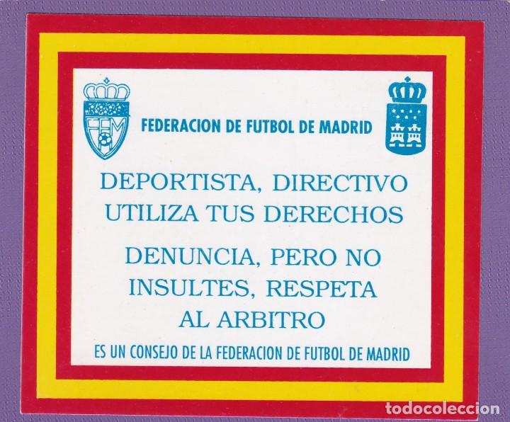 Sammlung von Aufklebern: PEGATINA FFM. FEDERACION DE FUTBOL DE MADRID. TEMA ARBITROS