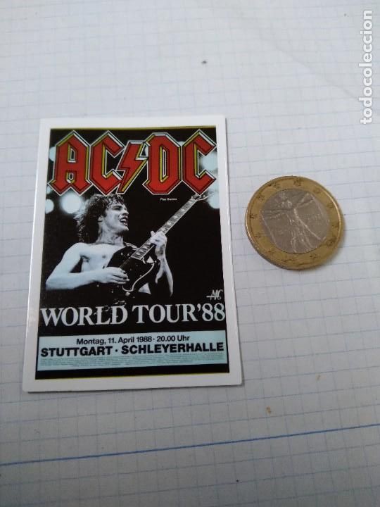 Pegatinas de colecci&oacute;n: PEGATINA STICKER-AC/DC-WORLD TOUR 88-ROCK-MUSOCA-