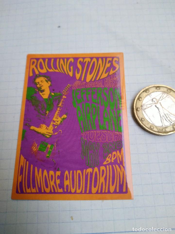 Pegatinas de colecci&oacute;n: PEGATINA STICKER 6X8CM-ROLLING STONES-JEFFERSON AIRPLANE-FILLMORE AUDITORIUM-ROCK-MUSICA-