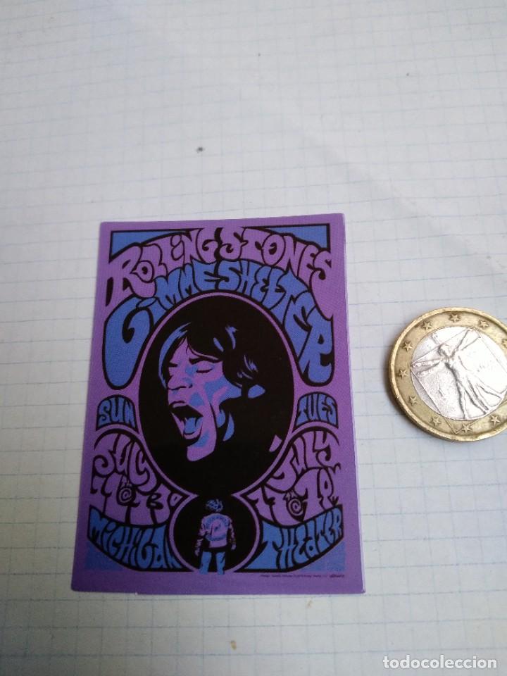 Pegatinas de colecci&oacute;n: PEGATINA STICKER 7X8CM-ROLLING STONES-GIMMESHELTER-MICHIGAN-ROCK-MUSICA-