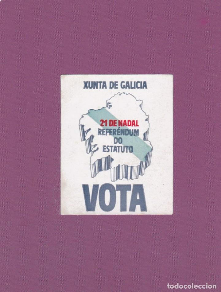 Sammlung von Aufklebern: PEGATINA XUNTA DE GALICIA. 21 DE NADAL (1980) REFERENDUM DO ESTADO. VOTA