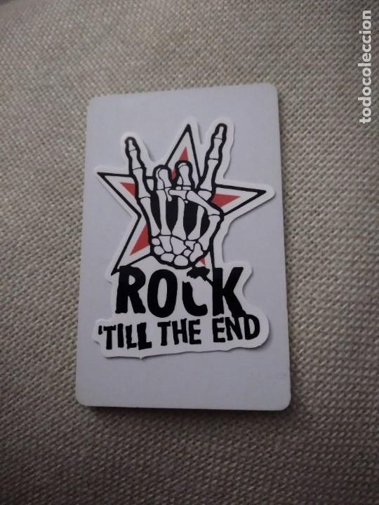 Pegatinas de colecci&oacute;n: PEGATINA STICKER-ROCK TILL THE END-ROCK HASTA EL FINAL-MUSICA-MANO ESQUELETO CUERNOS-ESTRELLA-