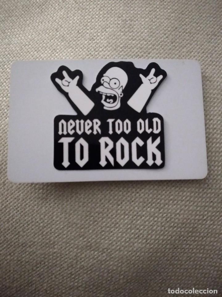 Pegatinas de colecci&oacute;n: PEGATINA STICKER-HOMER-NUNCA SE ES DEMASIADO VIEJO PARA EL ROCK-MUSICA-