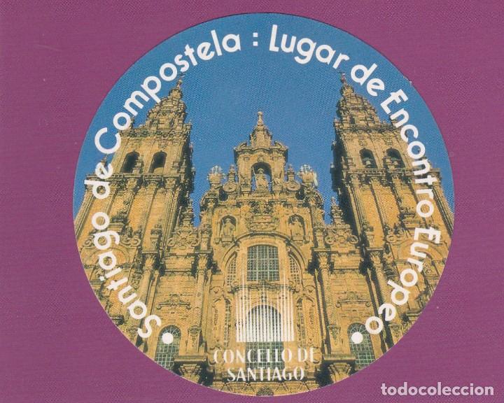 Sammlung von Aufklebern: PEGATINA SANTIAGO DE COMPOSTELA: LUGAR DE ENCANTO EUROPEO. CONCELLO DE SANTIAGO (GALICIA)