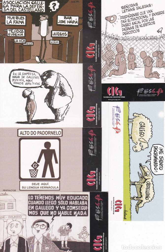 Pegatinas de colecci&oacute;n: LOTE 6 PEGATINAS CIG. CONFEDERACION INTERSINDICAL GALEGA + FESGA. FUNDACION PARA O ESTUDO E ....