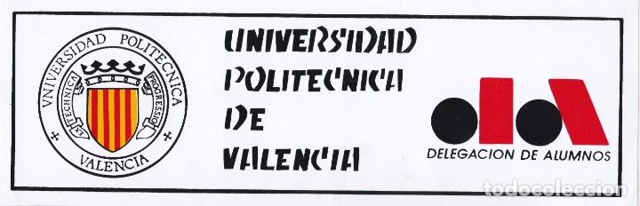 Pegatinas de colecci&oacute;n: PEGATINA UNIVERSIDAD POLIT&Eacute;CNICA DE VALENCIA. DELEGACI&Oacute;N DE ALUMNOS
